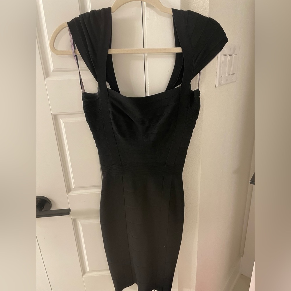 Herve Leger black bodycon / bandage dress